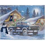 Denver Broncos<br>Winter Farm Truck<br>Diamond Painting Craft Kit