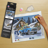 Detroit Lions<br>Winter Farm Truck<br>Diamond Painting Craft Kit