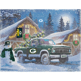 Green Bay Packers<br>Winter Farm Truck<br>Diamond Painting Craft Kit