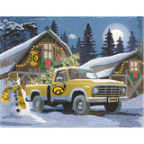 Iowa Hawkeyes<br>Winter Farm Truck<br>Diamond Painting Craft Kit