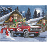 Kansas City Chiefs<br>Winter Farm Truck<br>Diamond Painting Craft Kit