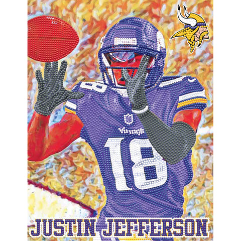 Minnesota Vikings<br>Justin Jefferson Diamond Painting Craft Kit