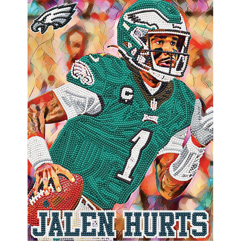 Philadelphia Eagles<br>Jalen Hurts Diamond Painting Craft Kit