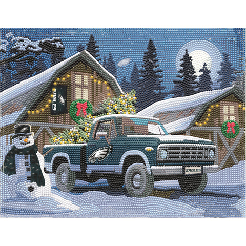 Philadelphia Eagles<br>Winter Farm Truck<br>Diamond Painting Craft Kit