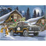 Pittsburgh Steelers<br>Winter Farm Truck<br>Diamond Painting Craft Kit
