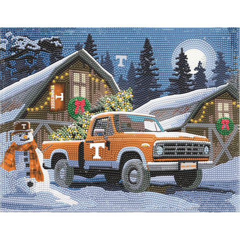 Tennessee Volunteers<br>Winter Farm Truck<br>Diamond Painting Craft Kit