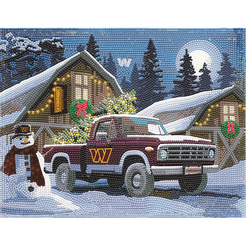 Washington Commanders<br>Winter Farm Truck<br>Diamond Painting Craft Kit