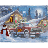 Washington Commanders<br>Winter Farm Truck<br>Diamond Painting Craft Kit