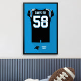 Carolina Panthers<br>Thomas Davis Sr Jersey Print