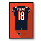 Chicago Bears<br>Caleb Williams Jersey Print