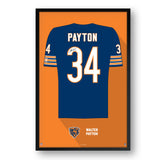 Chicago Bears<br>Walter Payton Jersey Print