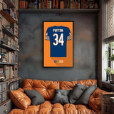 Chicago Bears<br>Walter Payton Jersey Print