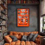 Cincinnati Bengals<br>Uniform Heritage Vertical Print