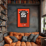 Cleveland Browns<br>Myles Garrett Jersey Print