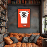 Cleveland Browns<br>Myles Garrett Jersey Print