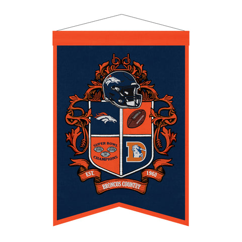Denver Broncos<br>Winning Streak Team Crest Banner