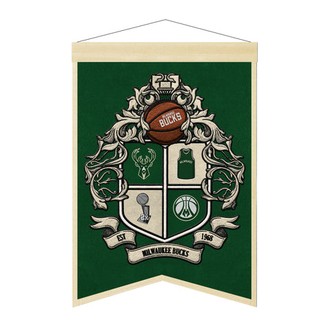 Milwaukee Bucks<br>Winning Streak Team Crest Banner