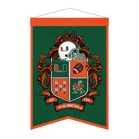 Miami Hurricanes<br>Winning Streak Team Crest Banner