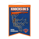 New York Knicks In 5<br>Winning Streak Team Crest Banner