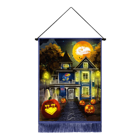 Kansas Jayhawks<br>Winning Streak LED Tapestry Halloween