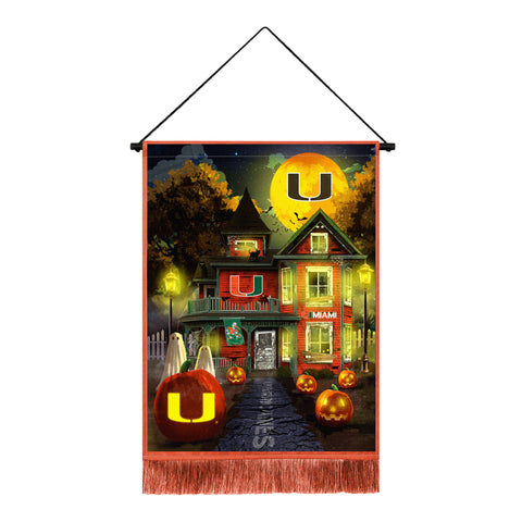 Miami Hurricanes<br>Winning Streak LED Tapestry Halloween