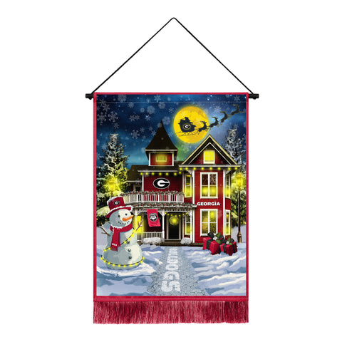 Georgia Bulldogs<br>Winning Streak LED Tapestry Christmas