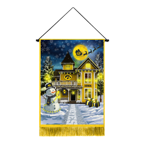 Iowa Hawkeyes<br>Winning Streak LED Tapestry Christmas