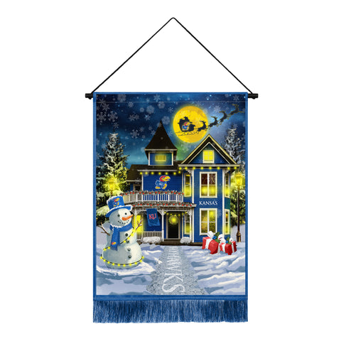 Kansas Jayhawks<br>Winning Streak LED Tapestry Christmas