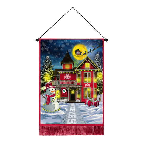 Ohio State Buckeyes<br>Winning Streak LED Tapestry Christmas
