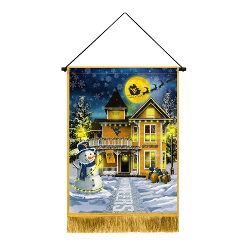 West Virginia Mountaineers<br>Winning Streak LED Tapestry Christmas