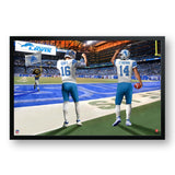 Detroit Lions<br>St Brown and Goff<br>2 Player Print