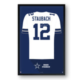 Dallas Cowboys<br>Roger Staubach Jersey Print