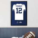 Dallas Cowboys<br>Roger Staubach Jersey Print