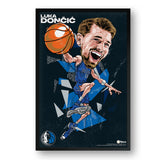 Dallas Mavericks<br>Luka Doncic<br>Abstract Caricature Print