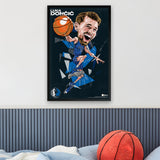 Dallas Mavericks<br>Luka Doncic<br>Abstract Caricature Print