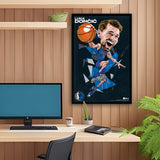 Dallas Mavericks<br>Luka Doncic<br>Abstract Caricature Print