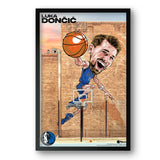 Dallas Mavericks<br>Luka Doncic<br>Brick Wall Caricature Print