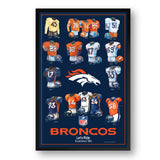 Denver Broncos<br>Uniform Heritage Vertical Print