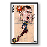 Denver Nuggets<br>Nikola Jokic<br>Team Court Caricature Print