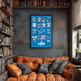 Detroit Lions<br>Uniform Heritage Vertical Print