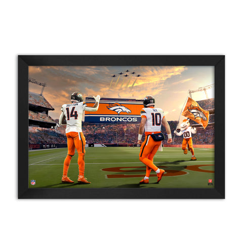 Denver Broncos<br>Sutton and Nix<br>2 Player Print