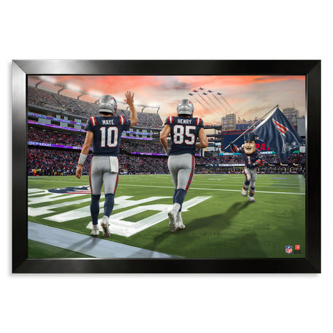New England Patriots<br>Maye and Henry<br>2 Player Print