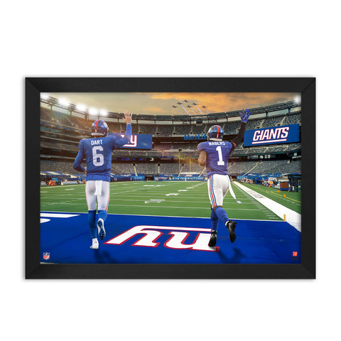 New York Giants<br>Dart and Nabers<br>2 Player Print