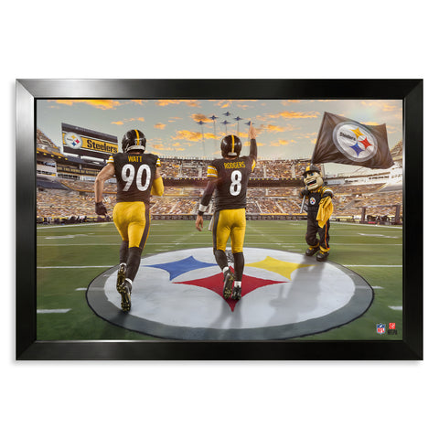 Pittsburgh Steelers<br>Watt and Rodgers<br>2 Player Print