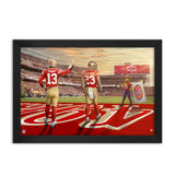 San Francisco 49ers<br>Purdy and McCaffrey<br>2 Player Print
