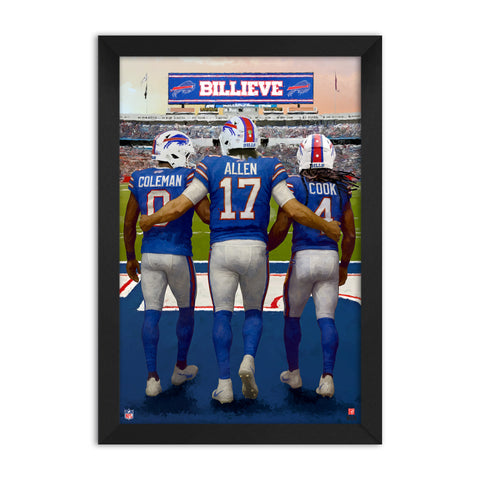 Buffalo Bills<br>Coleman, Allen And Cook<br>3 Player Print