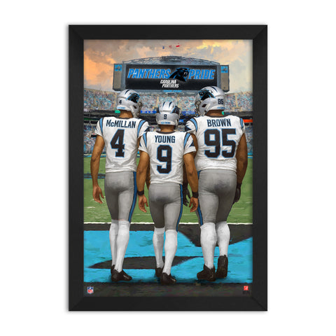 Carolina Panthers<br>McMillan, Young And Brown<br>3 Player Print