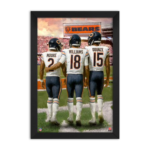 Chicago Bears<br>Moore, Williams And Odunze<br>3 Player Print