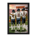 Chicago Bears<br>Swift, Williams And Odunze<br>3 Player Print