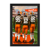 Cleveland Browns<br>Garrett, Sanders And Njoku<br>3 Player Print